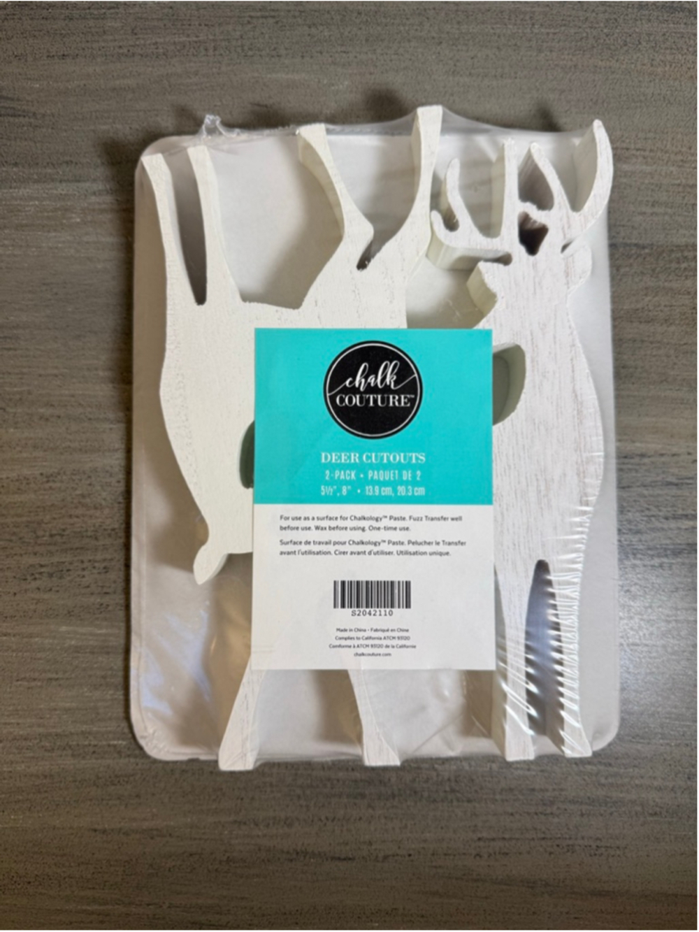 New in package Chalk Couture Deer Cutouts set of 2